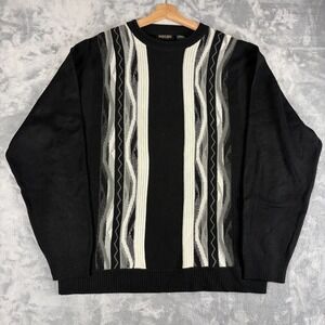 Vintage GOCHU Coogi Style 3D Knit Sweater Size 2XL Cosby Biggie Dadcore